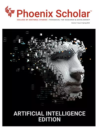 Phoenix Scholar magazine cover: Artificial Intelligence Edition