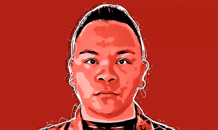 Stylized portrait of alumnus and military veteran Josh Guzon