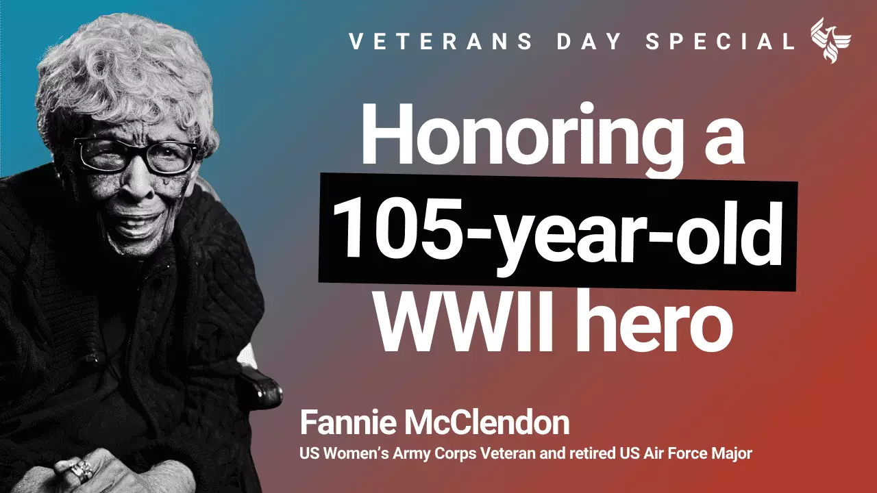 Veterans Day Special: Honoring a 105-year-old WWII hero Fannie McClendon US Women’s Army Corps Veteran and retired US Air Force Major