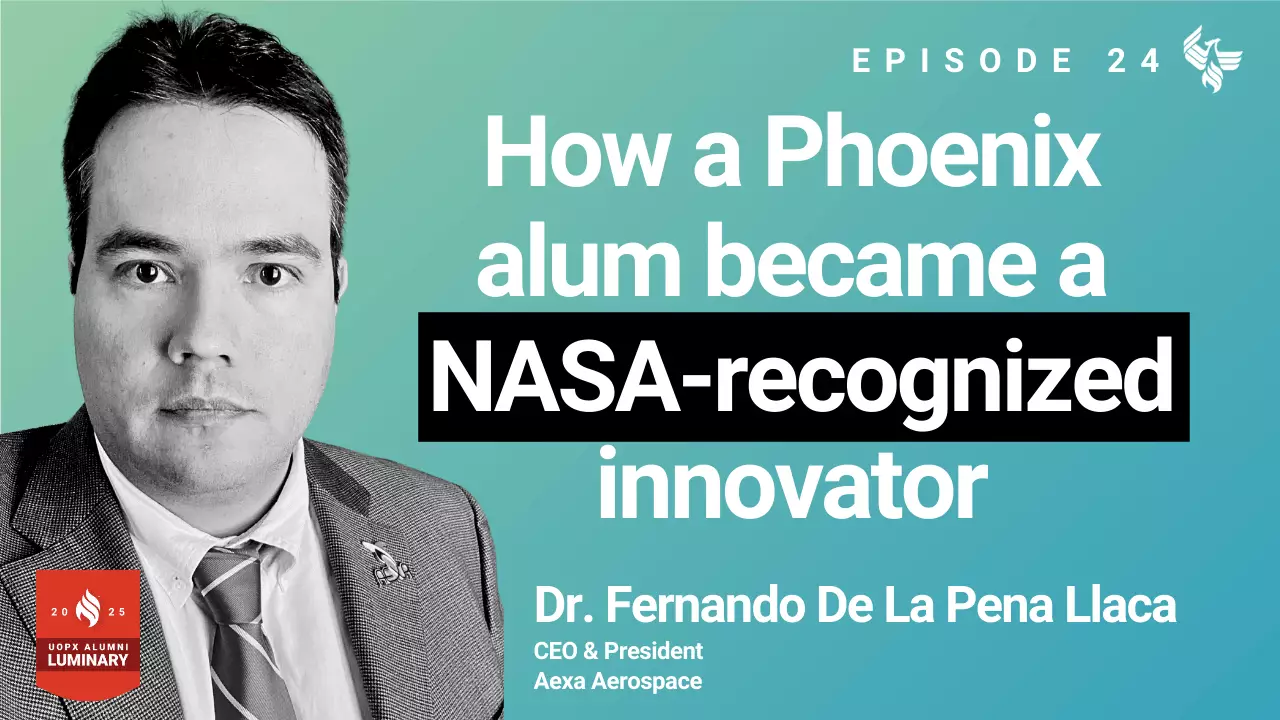 Episode 24: How a ������ý alum became a NASA-recognized innovator. Dr. Fernando De La Peña Llaca CEO & President Aexa Aerospace