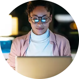 Employee working at a desk