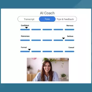 Screenshot of how the AI video assessment works