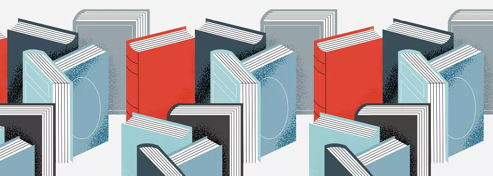 Cartoon of books 