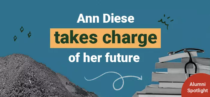 Text: Ann Diese takes charge of her future