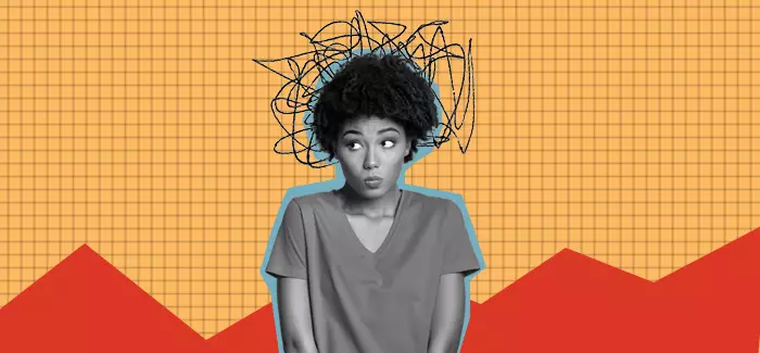 A woman looking frazzled to signify careers for introverts