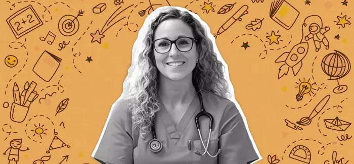 A smiling, female nurse to represent school nurses