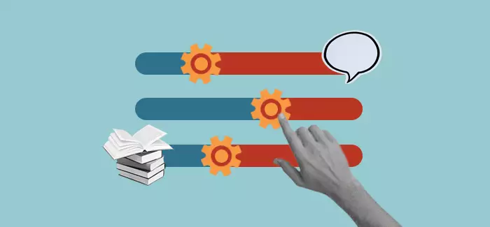 a hard sliding scales to signify hard skills and soft skills