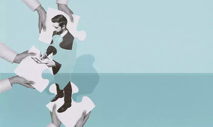 Puzzle pieces to represent human centered design