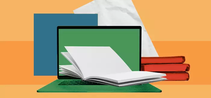 A laptop and open book to signify why take single college courses online
