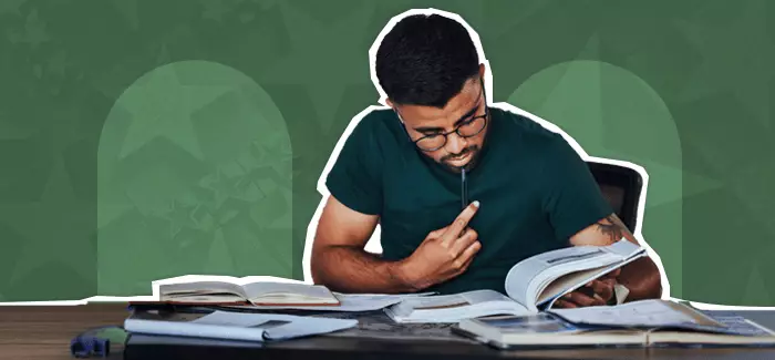 A male student studying to signify how UOPX helps support military students