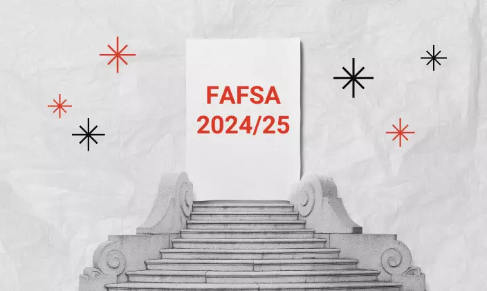 ornate steps leading up to 2024/2025 fafsa form