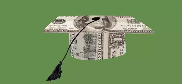 A graduation cap made of money to signify how a company can optimize its tuition benefits