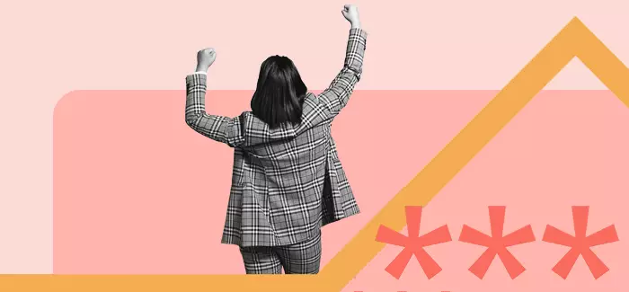 A woman jumping for joy to signify feeling a fulfilling career
