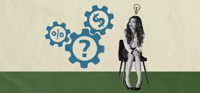 A professional woman sitting with an idea to signify accounting interview questions