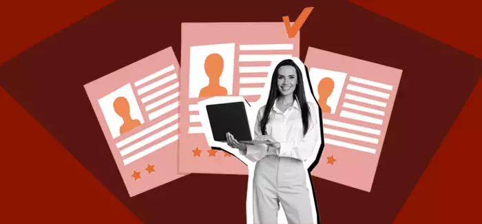 Woman holding a laptop with documents in the background to signify when to use a resume and or curriculum vitae