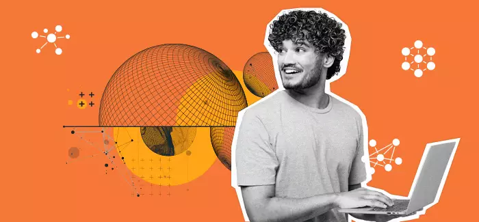 Man holding a laptop while considering careers in data science.