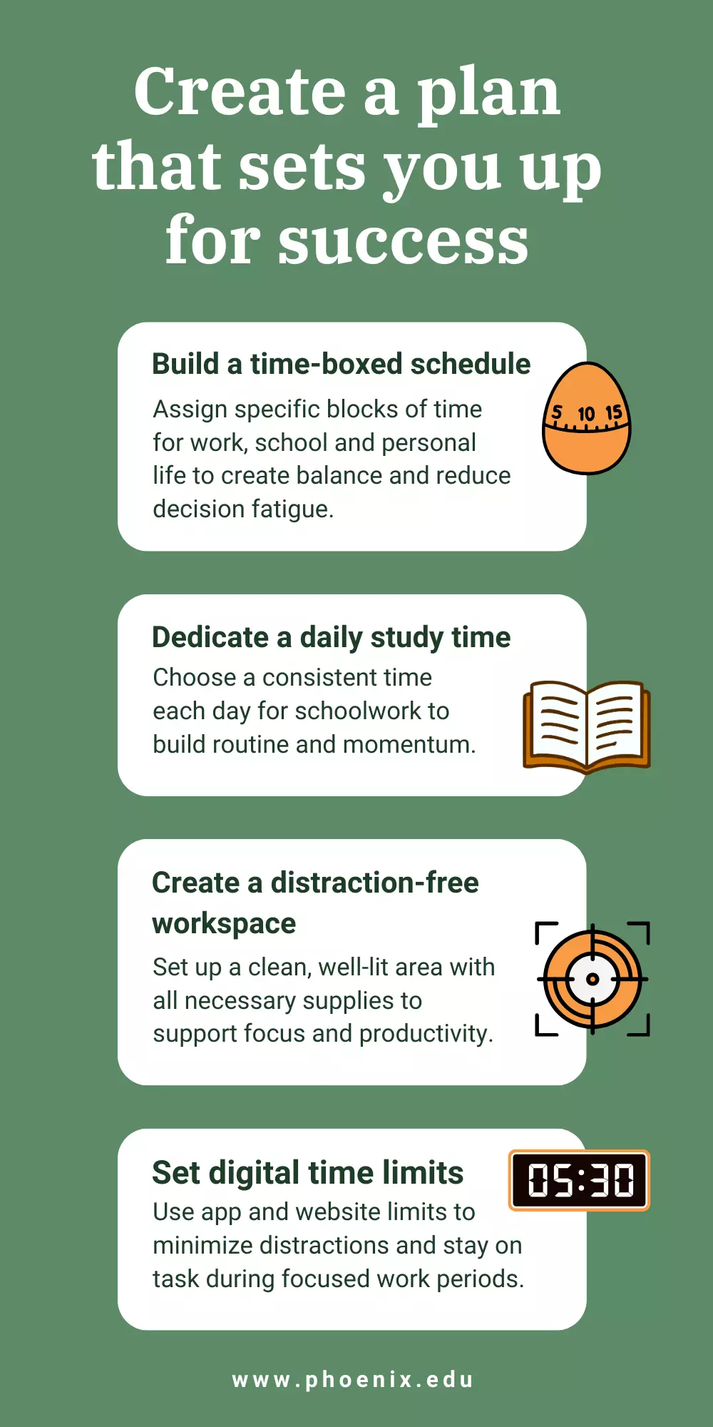 Create a plan that sets you up for success