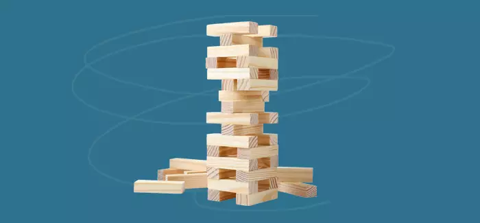 Jenga blocks to signify skills readiness gap