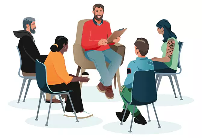 Group of learners practicing social work techniques in the bachelor's in social work program to be educationally prepared to pursue state licensure. 