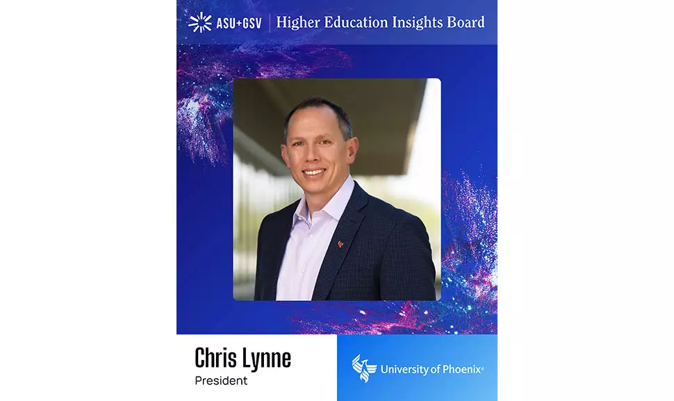 ���۴�ý President Chris Lynne speaks at the 2026 ASU + GSV Summit.