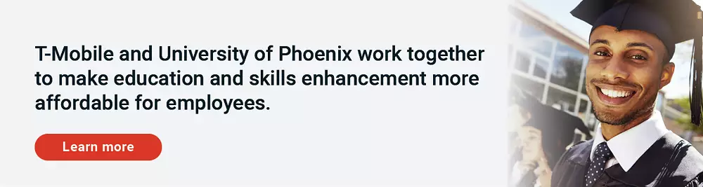 T-Mobile and University of Phoenix work together to make education and skills enhancement more affordable for employees.