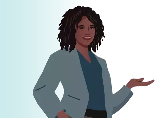 A student makes her oral defense