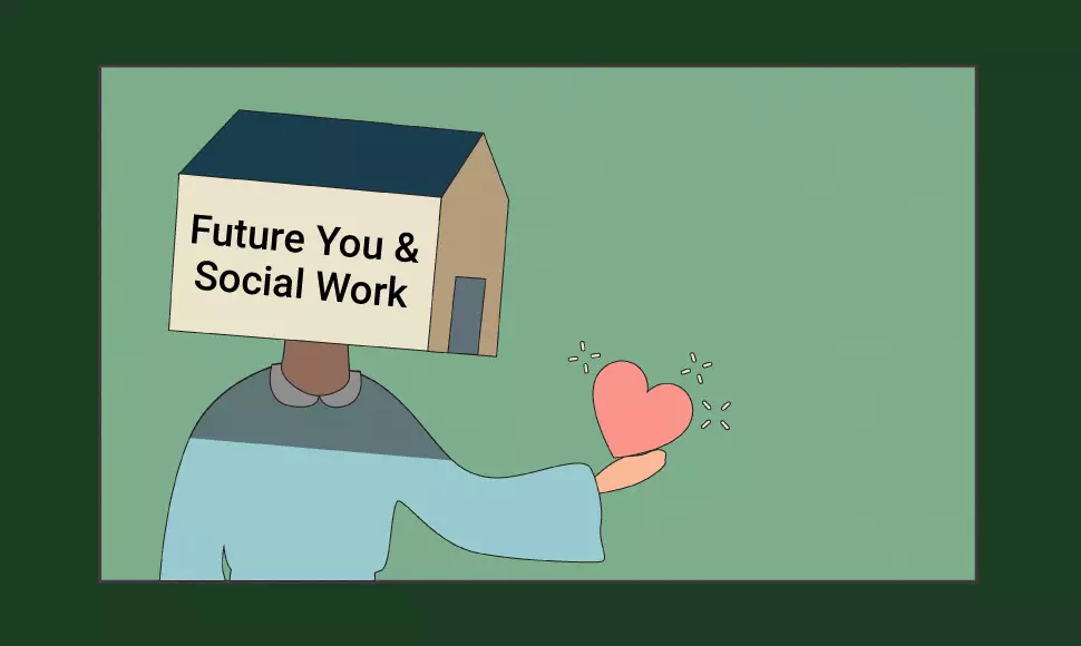 A graphic showing the words "Future You & Social Work"