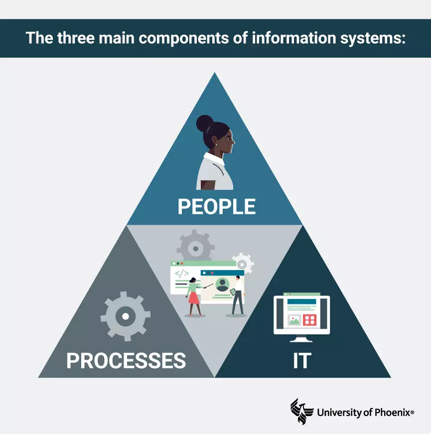 Graph showing the intersection of People, Processes and IT