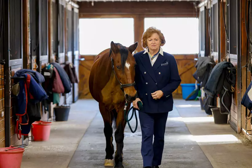 Janet Walsh and her horse, Scotty, in upstate New York