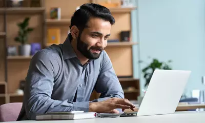 person studying on computer