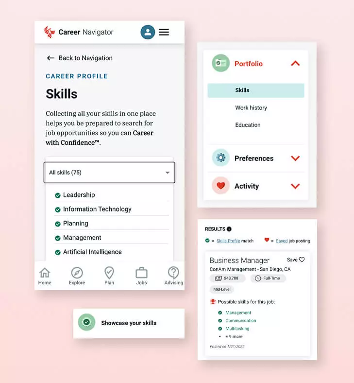 track your career skills in one convenient location