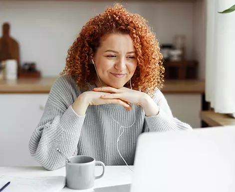 Employee listening to a meeting