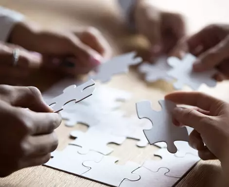 A puzzle representing a tailored solution