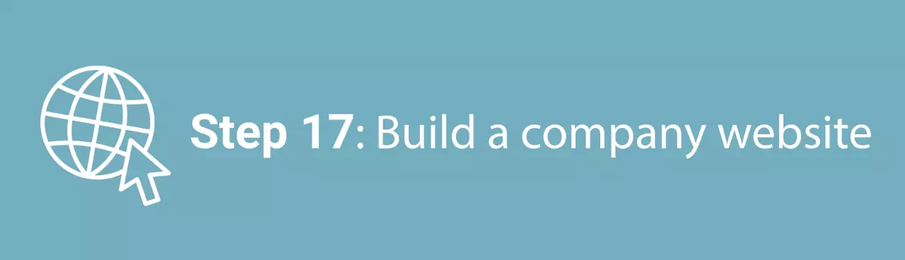 Infographic step seventeen: Build a company website