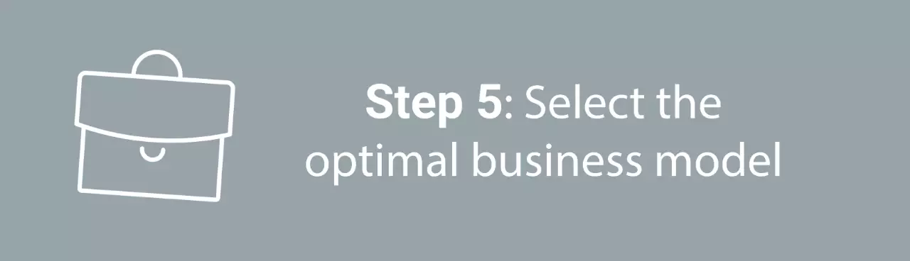Infographic step five: Select the optimal business model