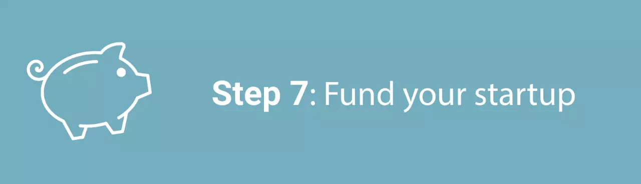 Infographic step seven: Fund your startup
