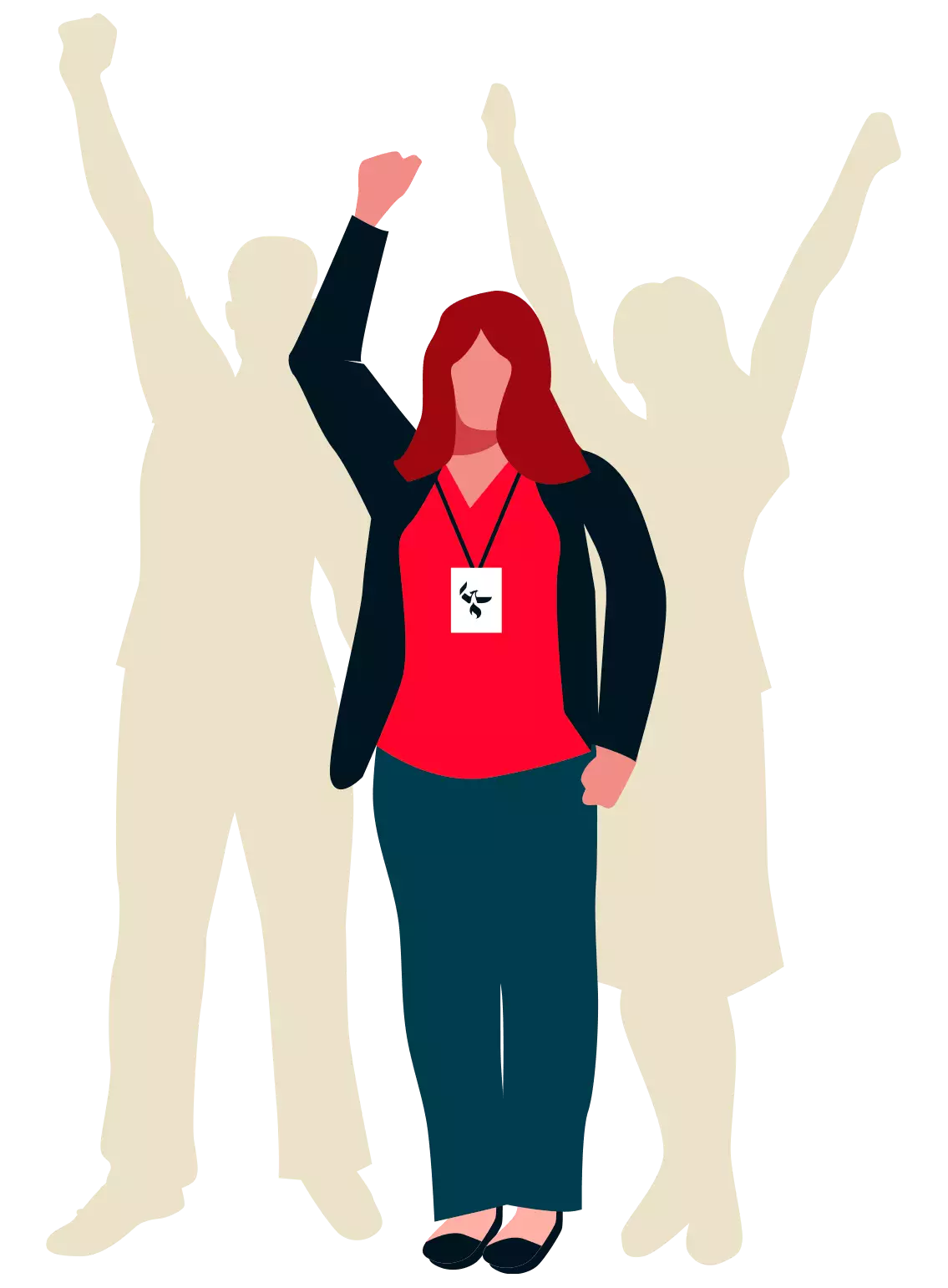 illustration of University of Phoenix faculty cheering