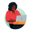 Woman with laptop