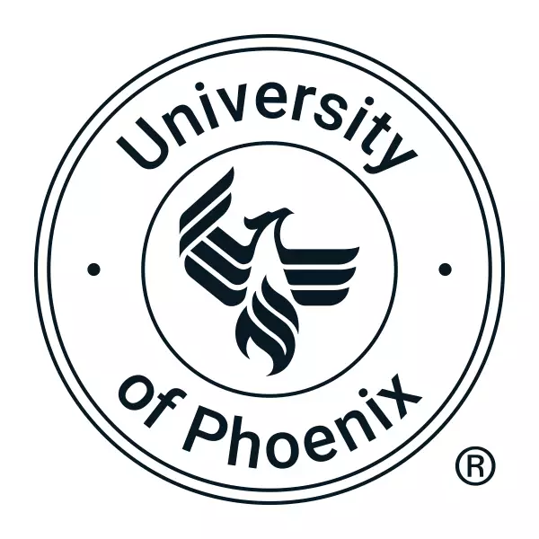University of Phoenix circular logo with registered trademark