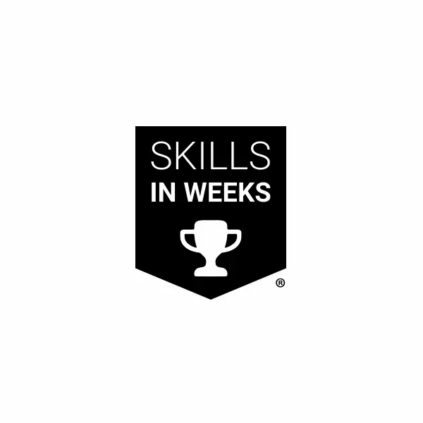 ۴ý skills in weeks logo with T-M designation