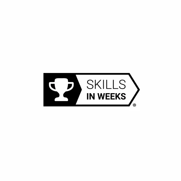 ۴ý skills in weeks logo with T-M designation wide version