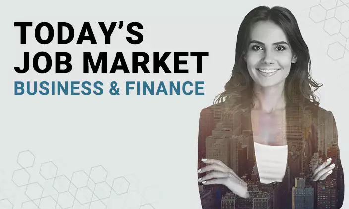 Text: Today's job market business and finance