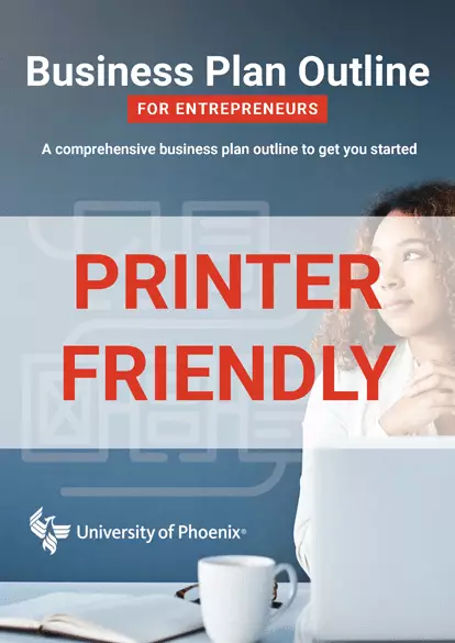 ɫƵ's printer friendly business plan outline for entrepreneurs.