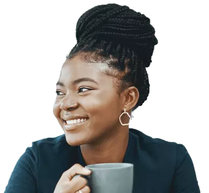 Woman drinking coffee