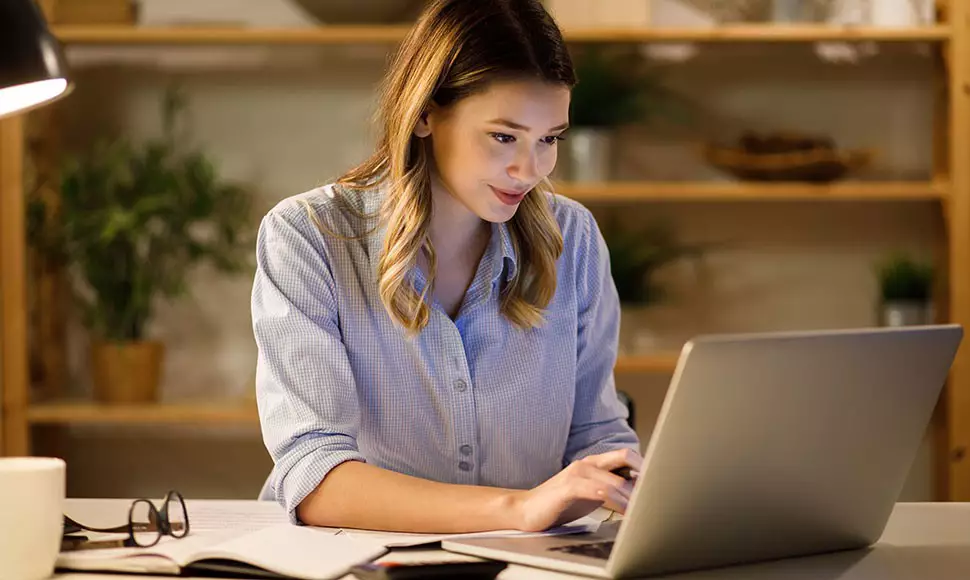 A student prepares for the Graduate Management Admission Council Exam